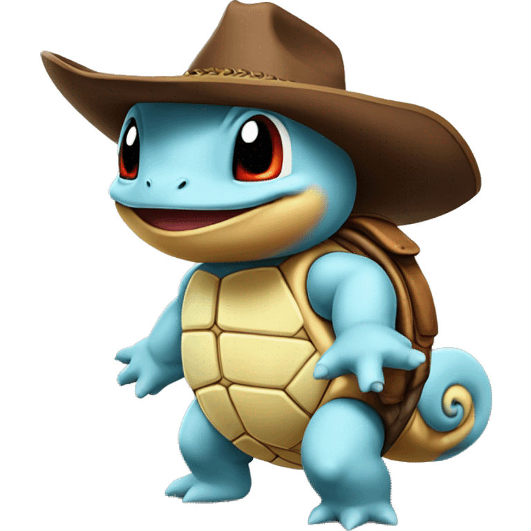 Squirtle as a cowboy emoji