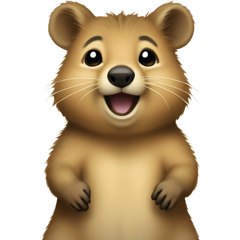 Smiling quokka full body emoji