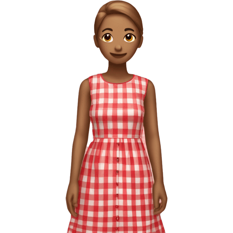 Red and white gingham dress just the dress close up emoji