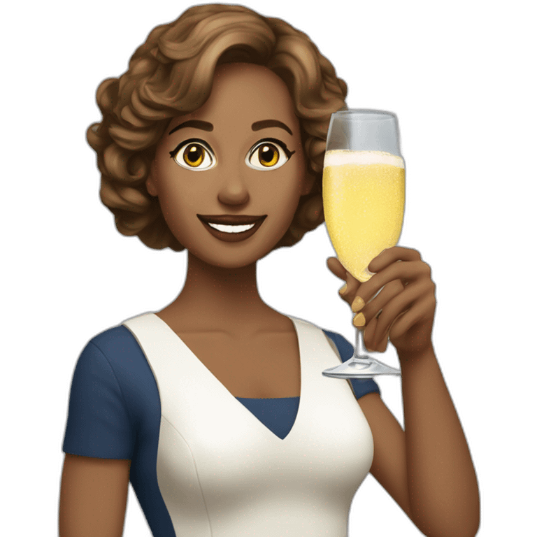 Kerry Bradshaw with Champaign emoji