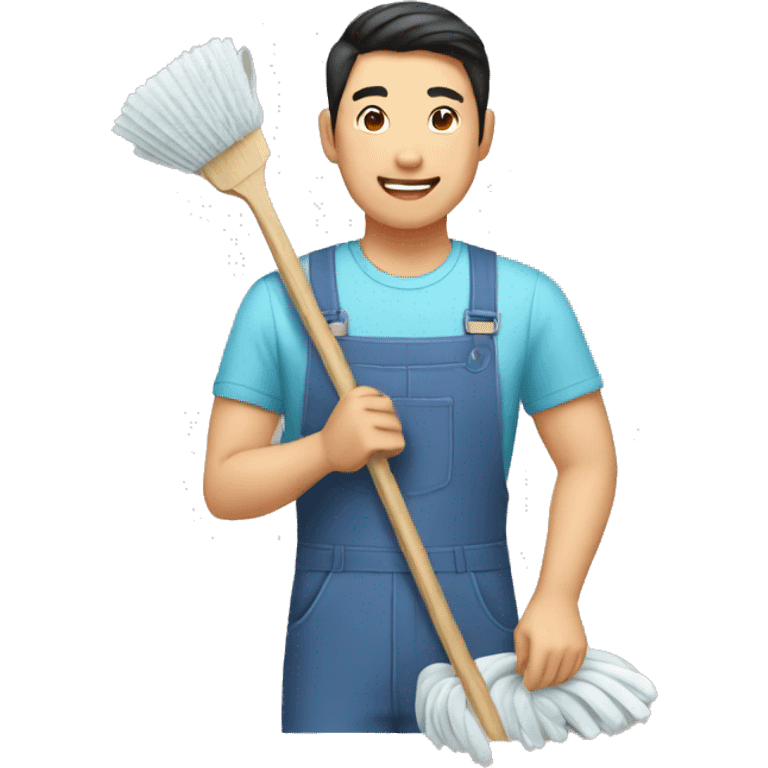 asian man who loves housework emoji