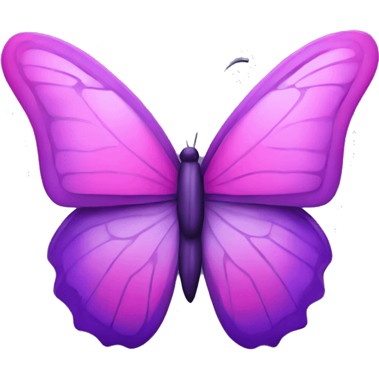 A butterfly in cool purple and pink emoji