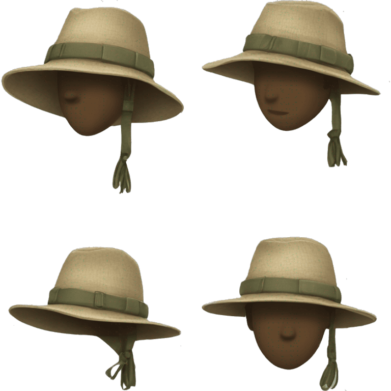 Realistic fishing hat emoji