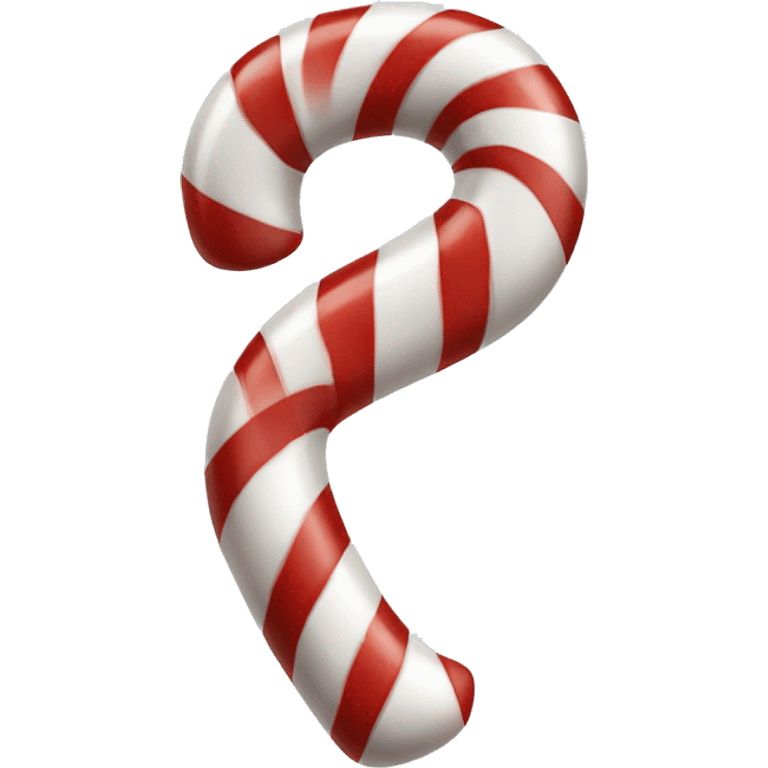 Realistic isolated aqua,red,and white candy cane. emoji