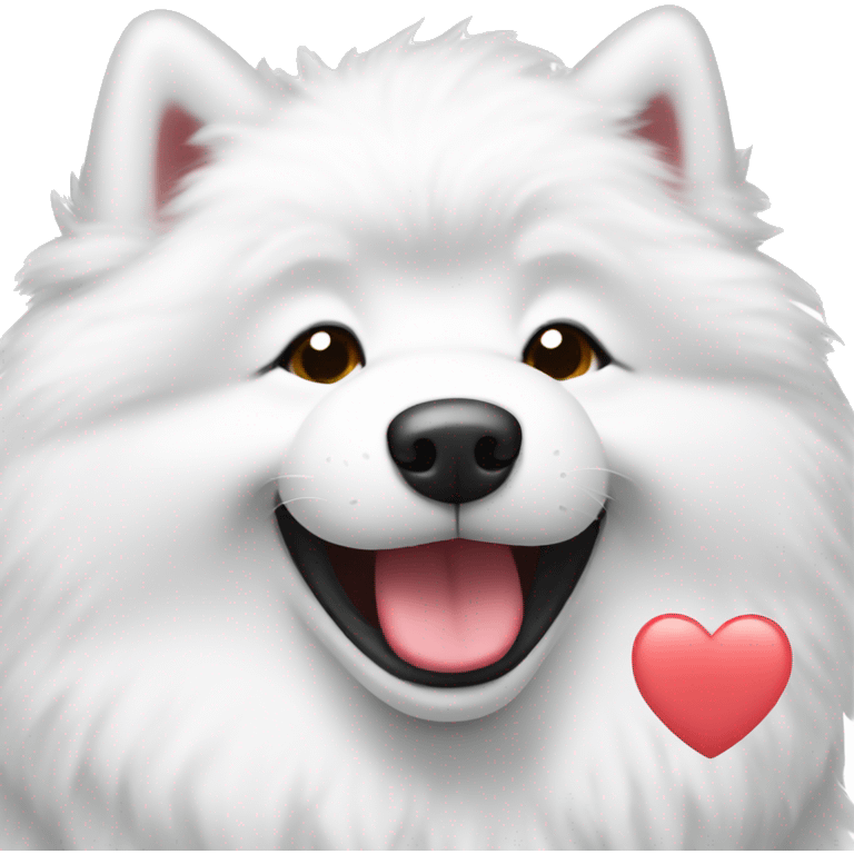 Samoyed smile love emoji