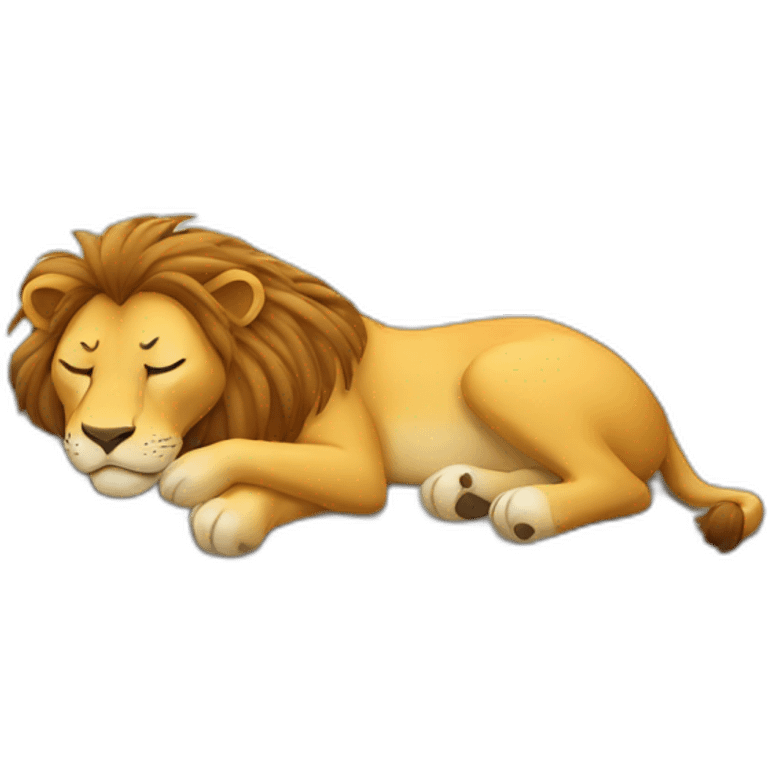 sleeping lion emoji