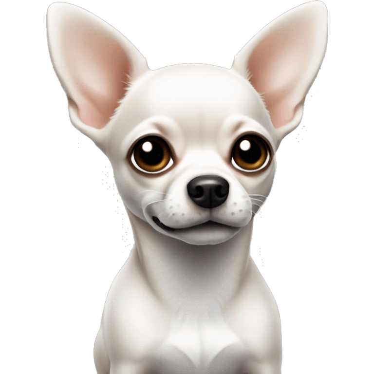 Chihuahua dog  black and white body emoji