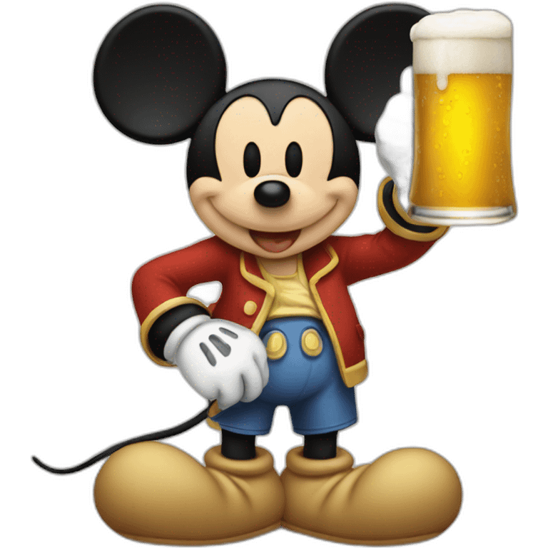 Mickey avec biere emoji