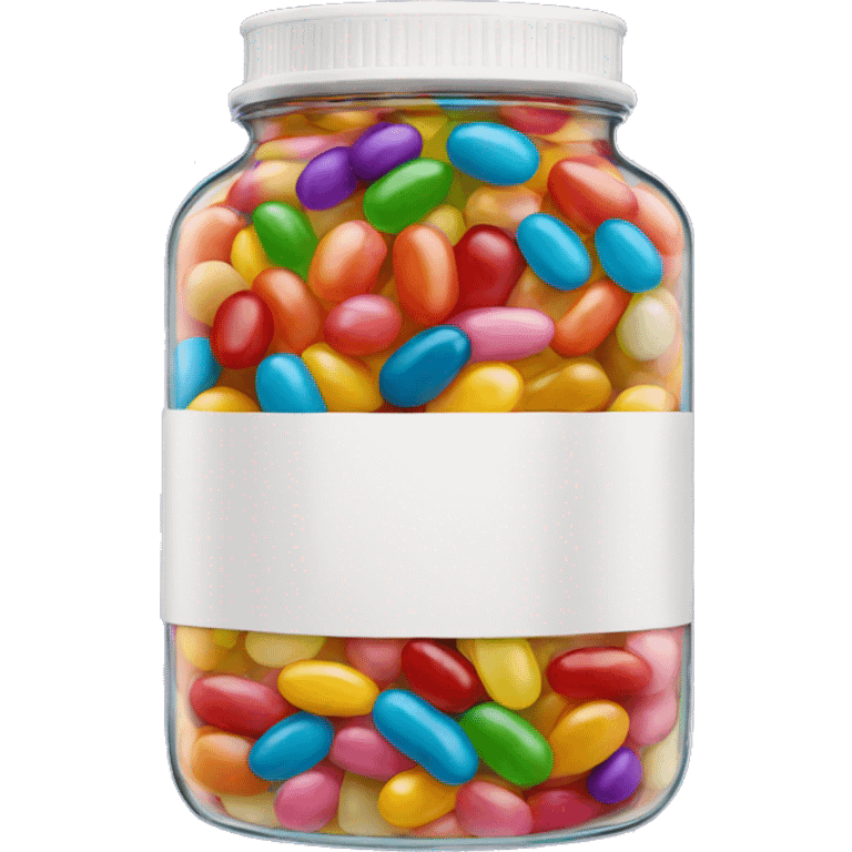 Jar of multicolored jellybeans  emoji