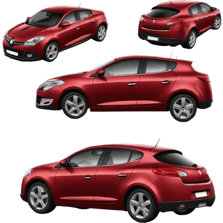 Renault megane 2 sedan red emoji