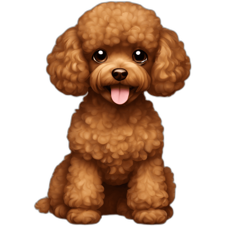 Brown toy poodle emoji