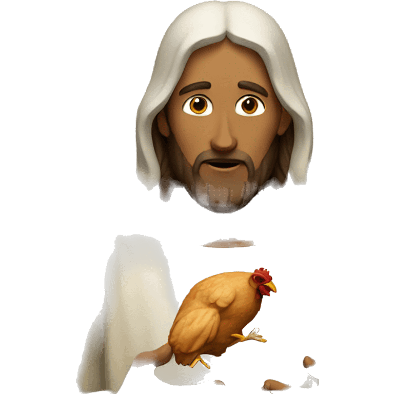 jesus eating chicken emoji