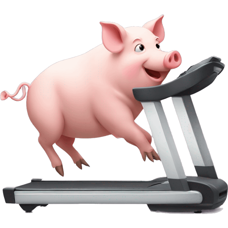 Pig on a treadmill  emoji