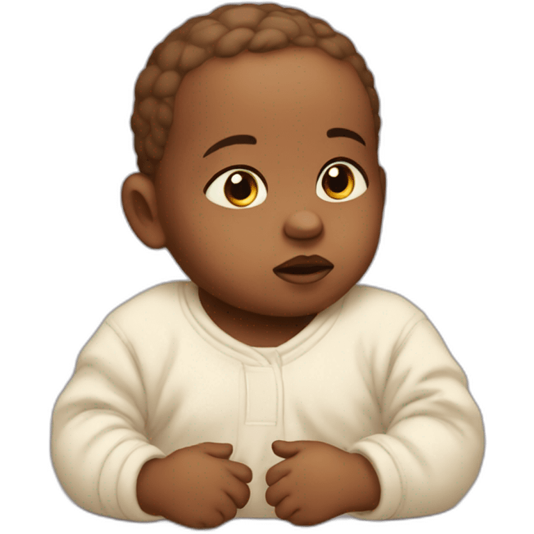 newborn baby deep in thought emoji