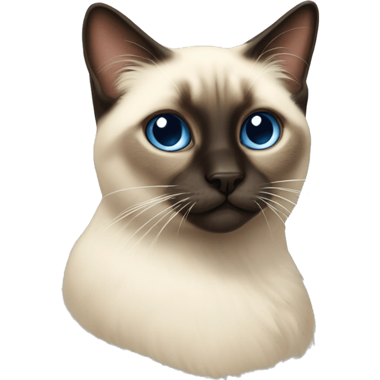 fluffy siamese cat  emoji