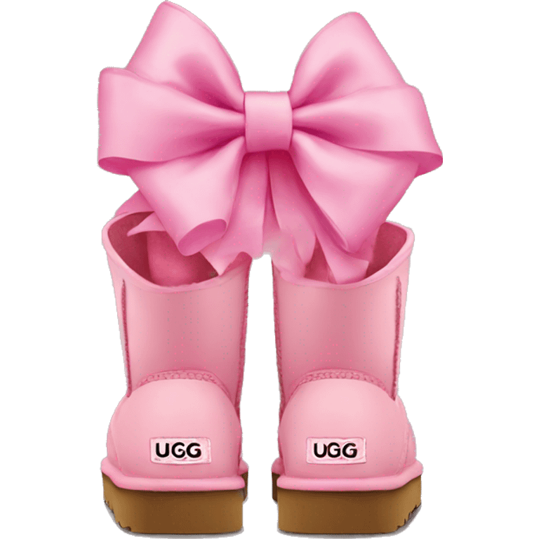 Pink bow on Ugg shoes emoji