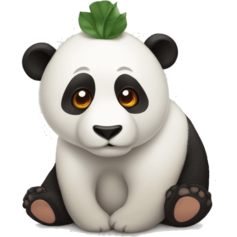 Çiğ köfte yiyen panda emoji