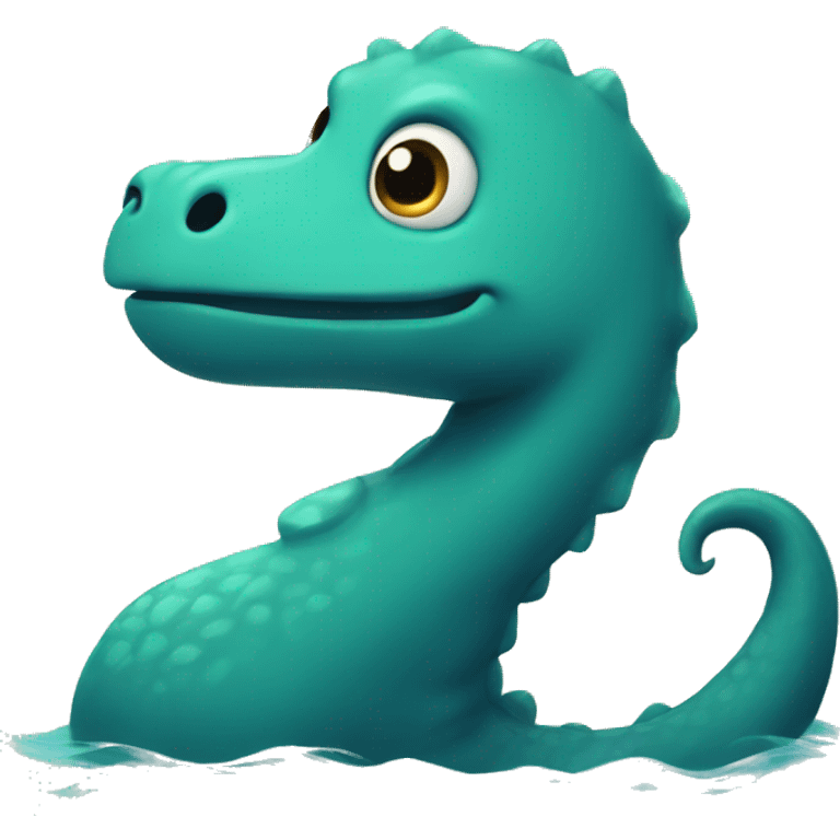 Cute Loch Ness monster emoji