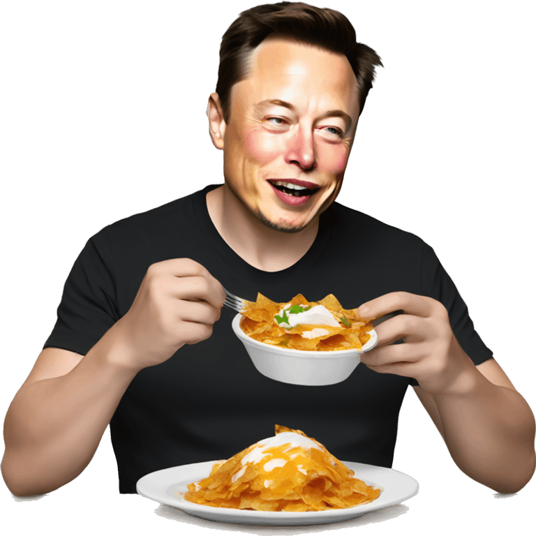 elon musk eating chilaquiles emoji