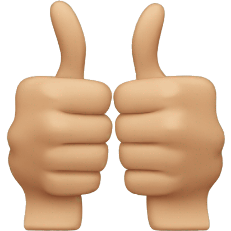 two hands with Thumbs up and thumbs down emoji