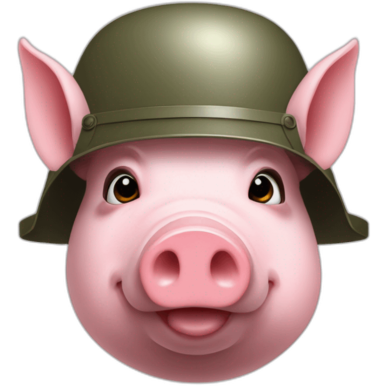 pig in military helmet F.A.S.T. emoji