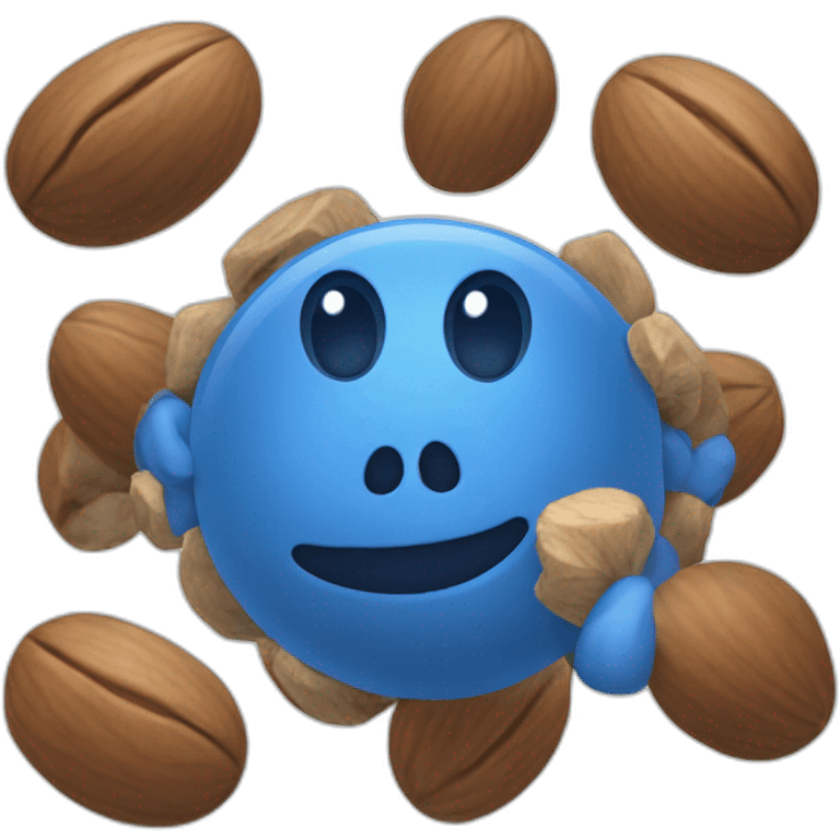 Blue nuts emoji