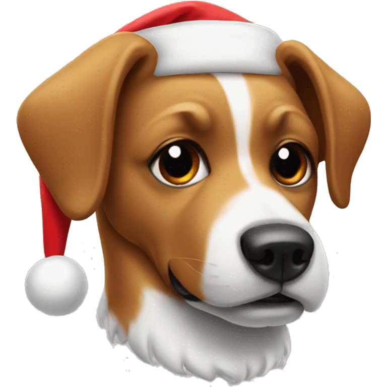 Dog with Santa head emoji