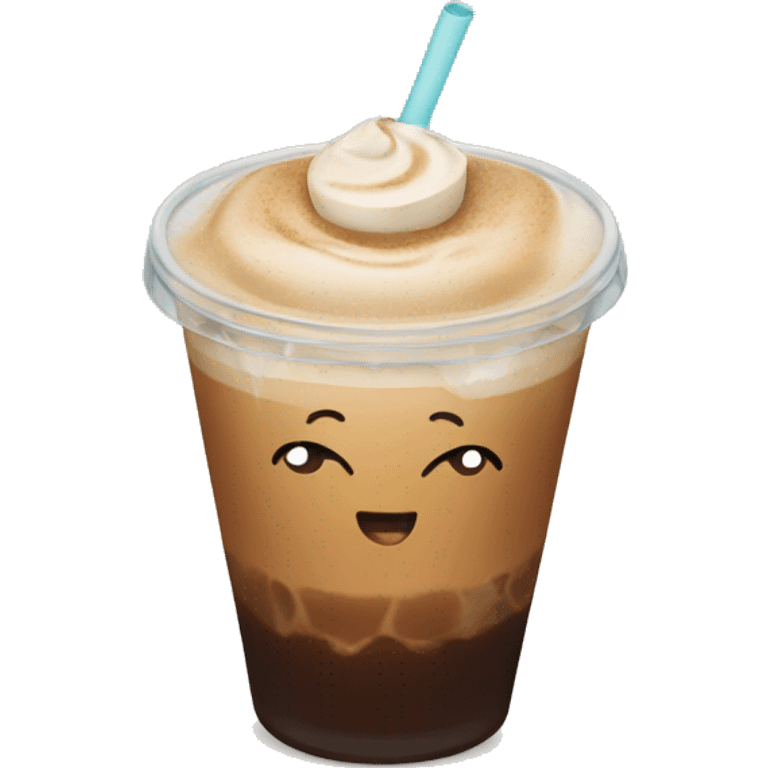 Cute ice coffee emoji