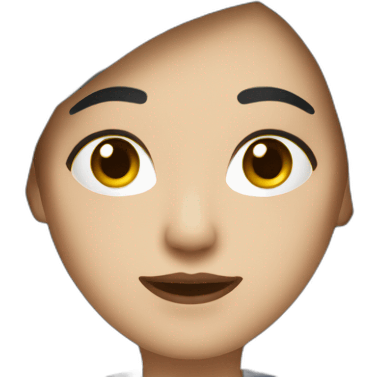 White woman accountant with black hair emoji