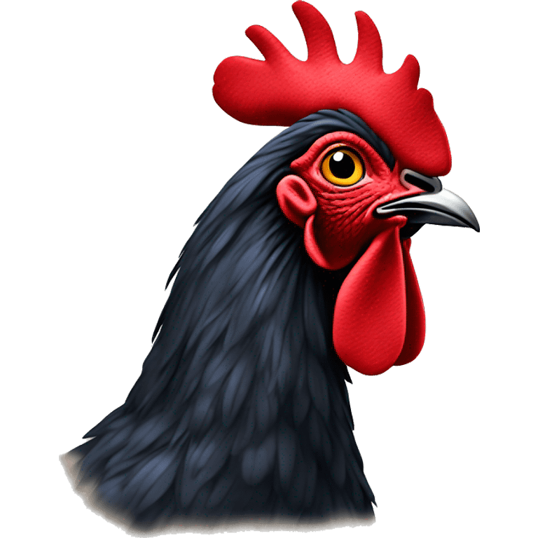 coq femelle à la peau noire  emoji