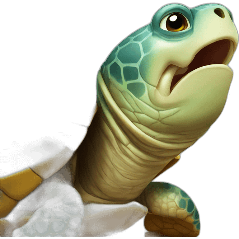 yawning cute turtle emoji