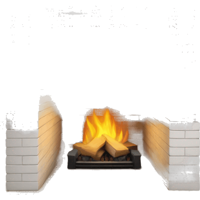 white brick fire place emoji