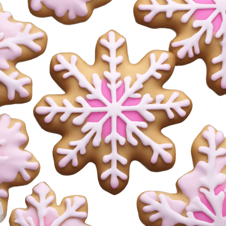 pink snowflake cookie  emoji