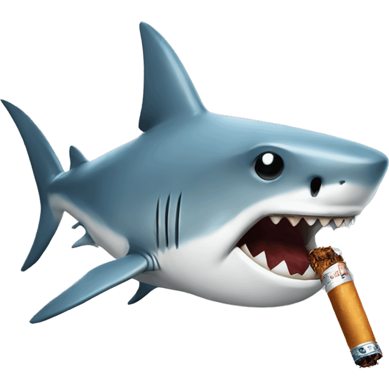 Shark smoking emoji