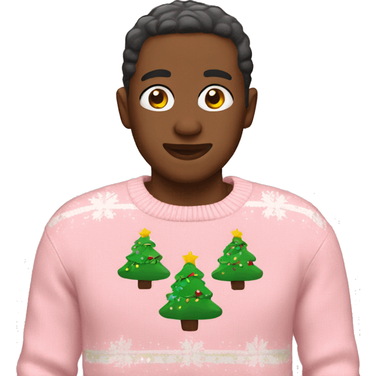 Light pink Christmas sweater emoji