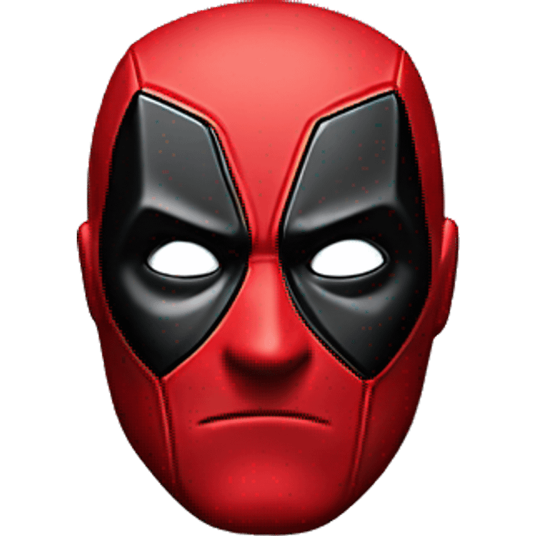 Deadpool doing looking slightly towards the right while talking emoji