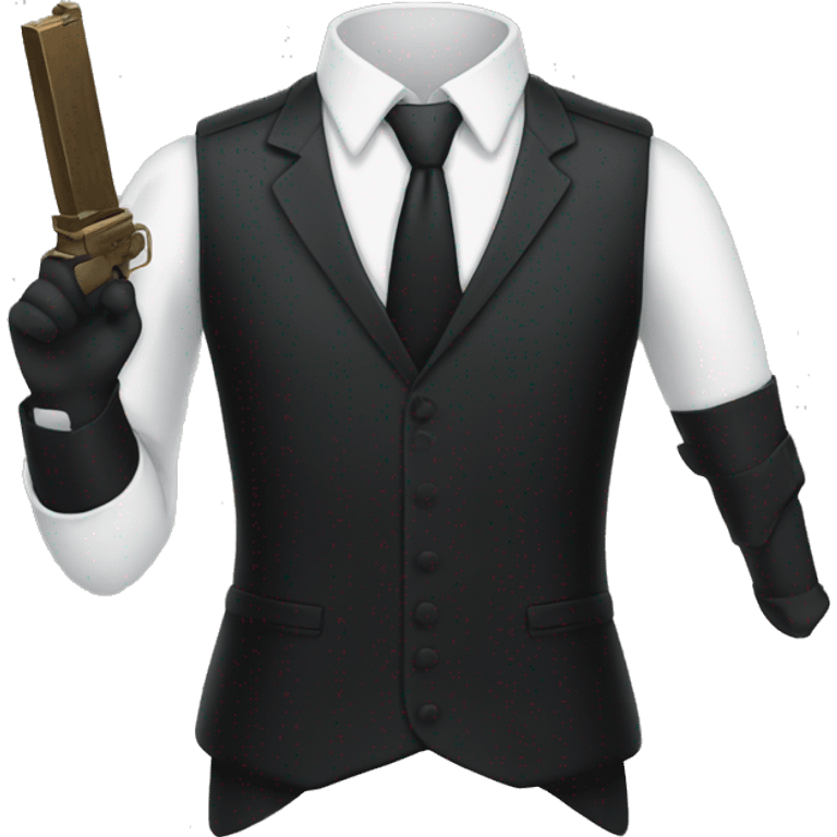 formal attire with weaponry emoji