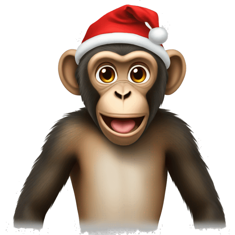 Monkey merry christmas emoji