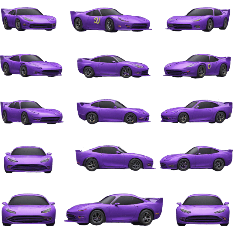 Purple race-car emoji