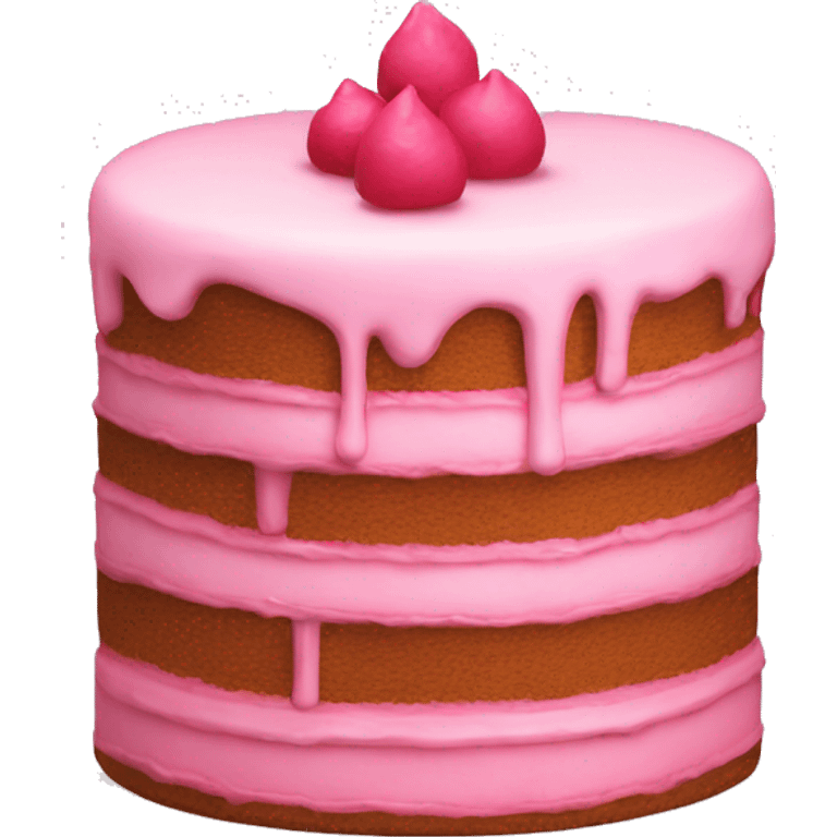 Realistic pink layered cake emoji