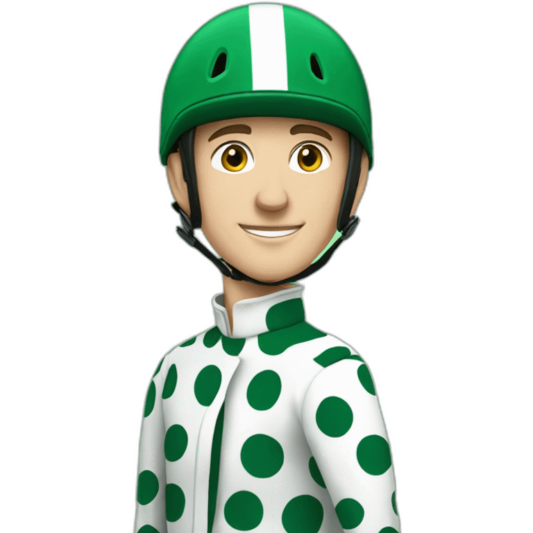 paul townend jockey dark green polka dot emoji