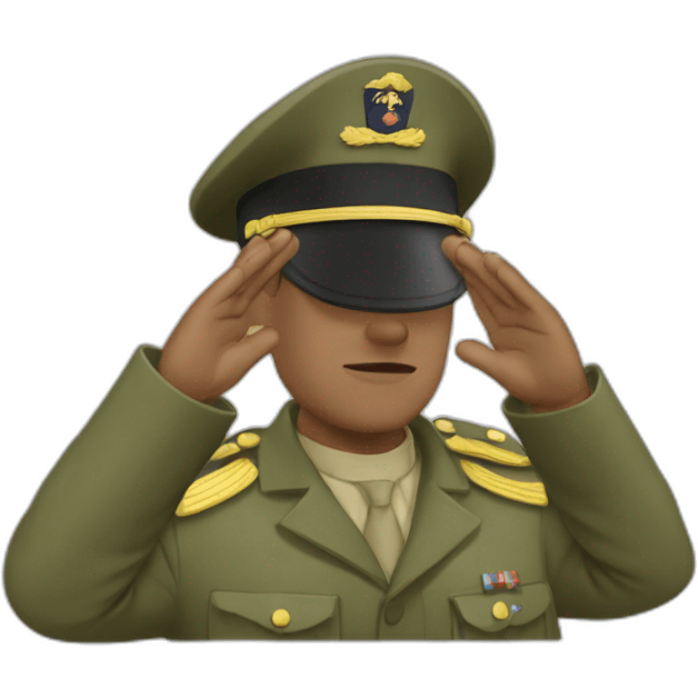 Frech military salute emoji