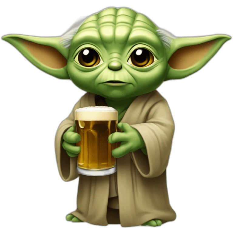 Yoda boit une bierre emoji