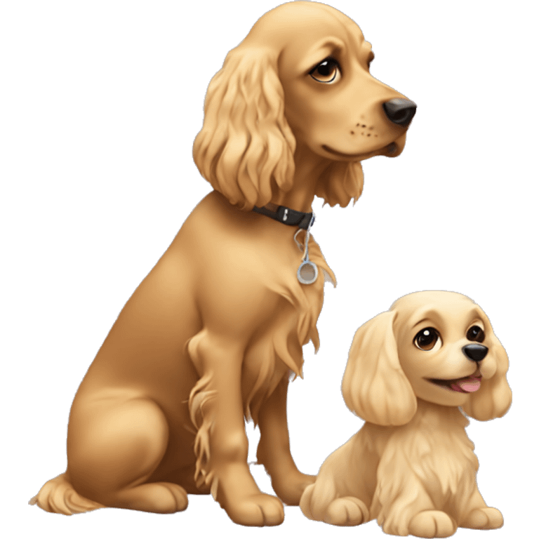 Blondie and cocker spaniel  emoji