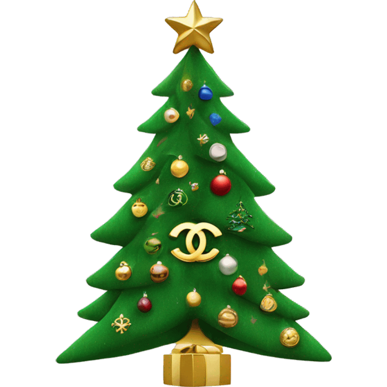 Chanel logo Christmas tree emoji