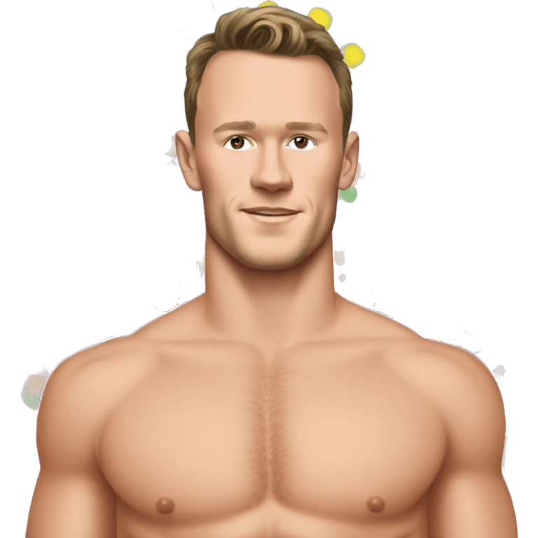 Jonathan Toews beach body with rainbow background emoji