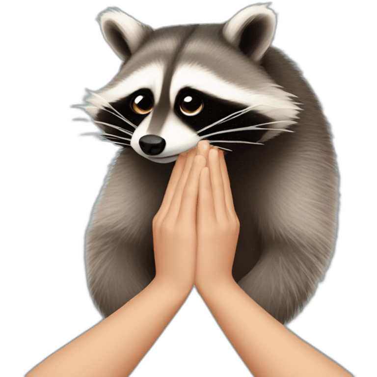 Racoon face palm emoji