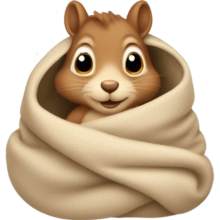 squirrel in beige blanket  emoji