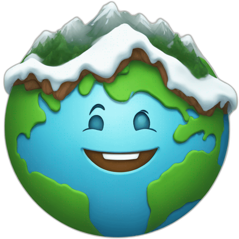 happy earth during the winter holidays emoji