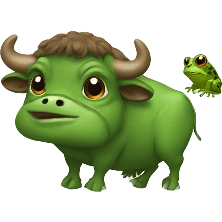 Buffalo and frog emoji